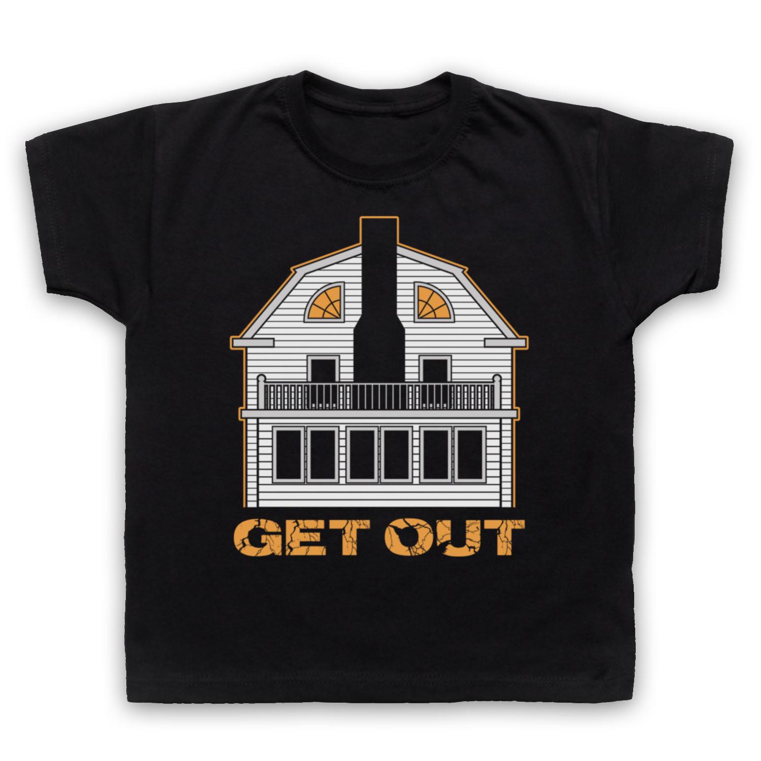 

AMITYVILLE HOUSE UNOFFICIAL GET OUT HORROR MOVIE FILM KIDS CHILDS T-shirt 110