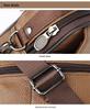 Top Grain Cowhide Vintage Men's Crossbody Leather Bag - Vertical Casual Shoulder Bag, Portable and Multifunctional