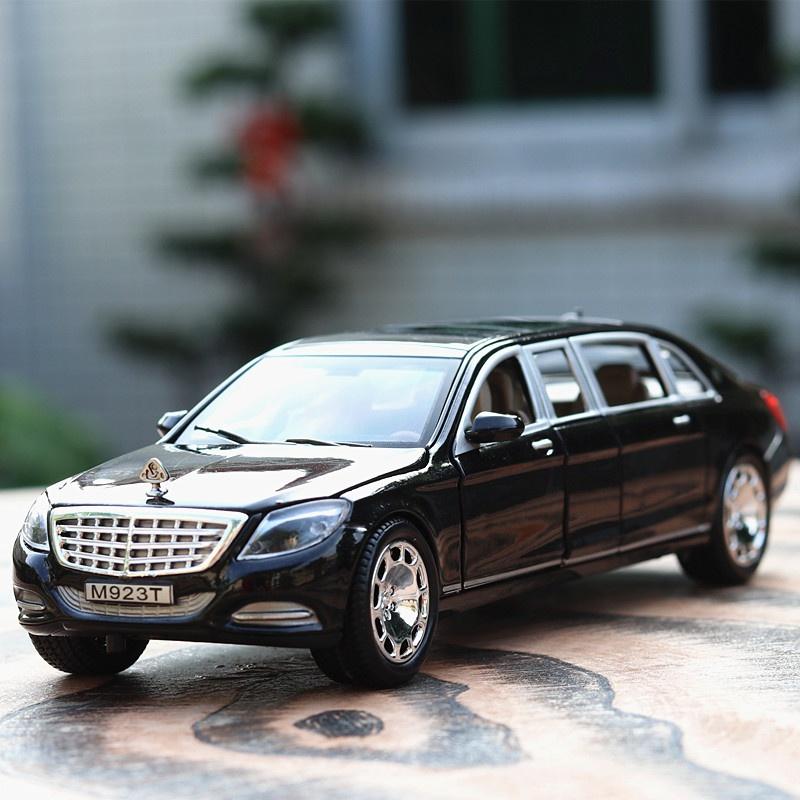 1:24 Spielzeugauto S650 Limousine Diecast Metall Modellauto Neues schwarzes Spielzeugauto