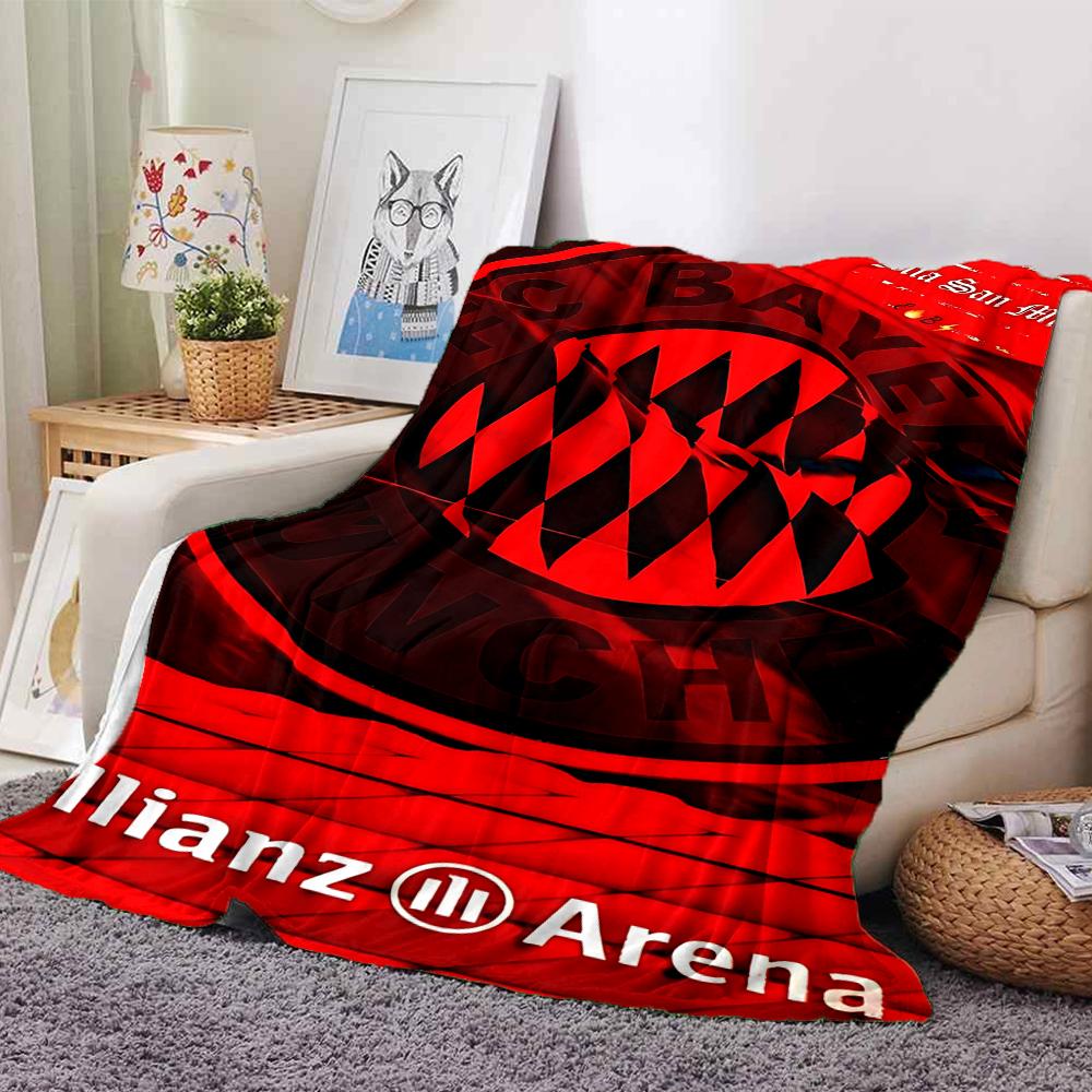 Fc Bayern Munich Team Blankets Flannel Printed Breathable Warm Throw Blanket for Home Office Bedspreads 0708a127 75cmx90cm