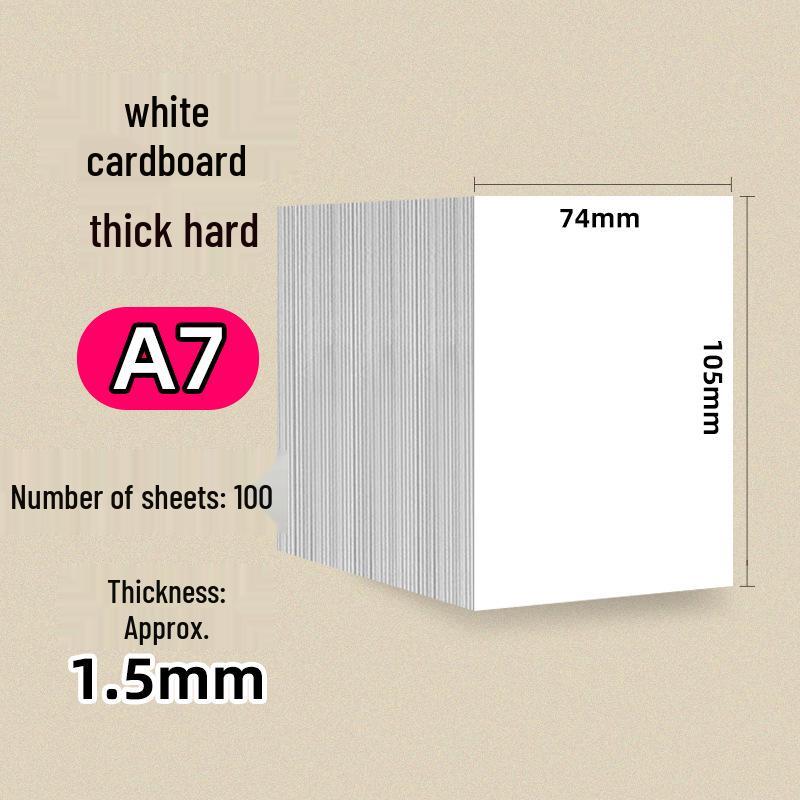 Handmade Children’s Cards: Thick White Cardstock with 4 Gray Colored Cards and Kraft Backing