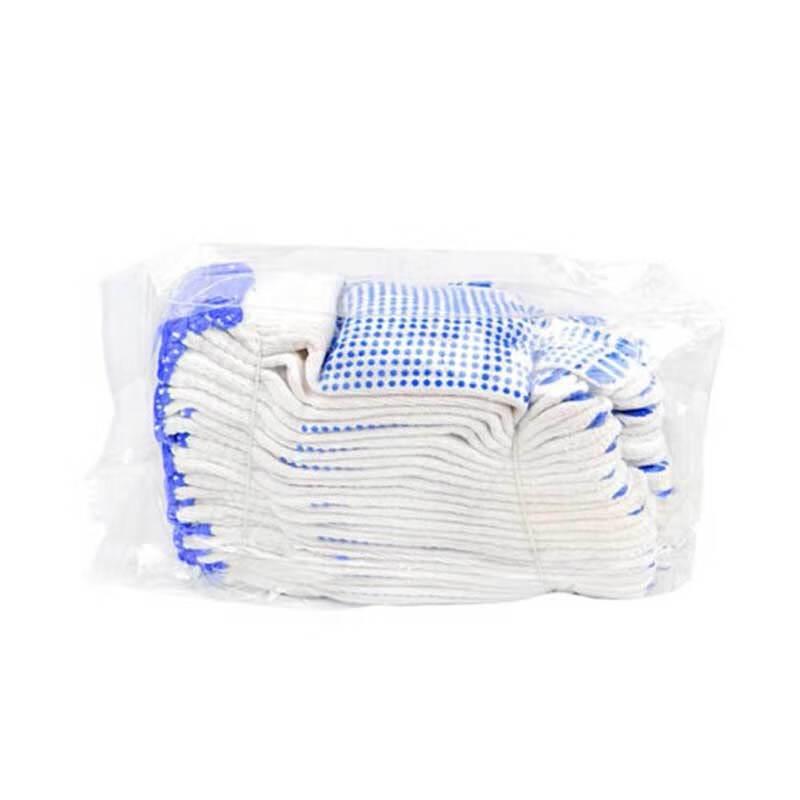 Handun HD-720G-10 Blue Dot Polyester-Cotton Work Gloves