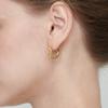 ELLE Jewelry Urban 14K Unique Cubic Point One-Touch Earrings (Gold Pin) ELGPEE383