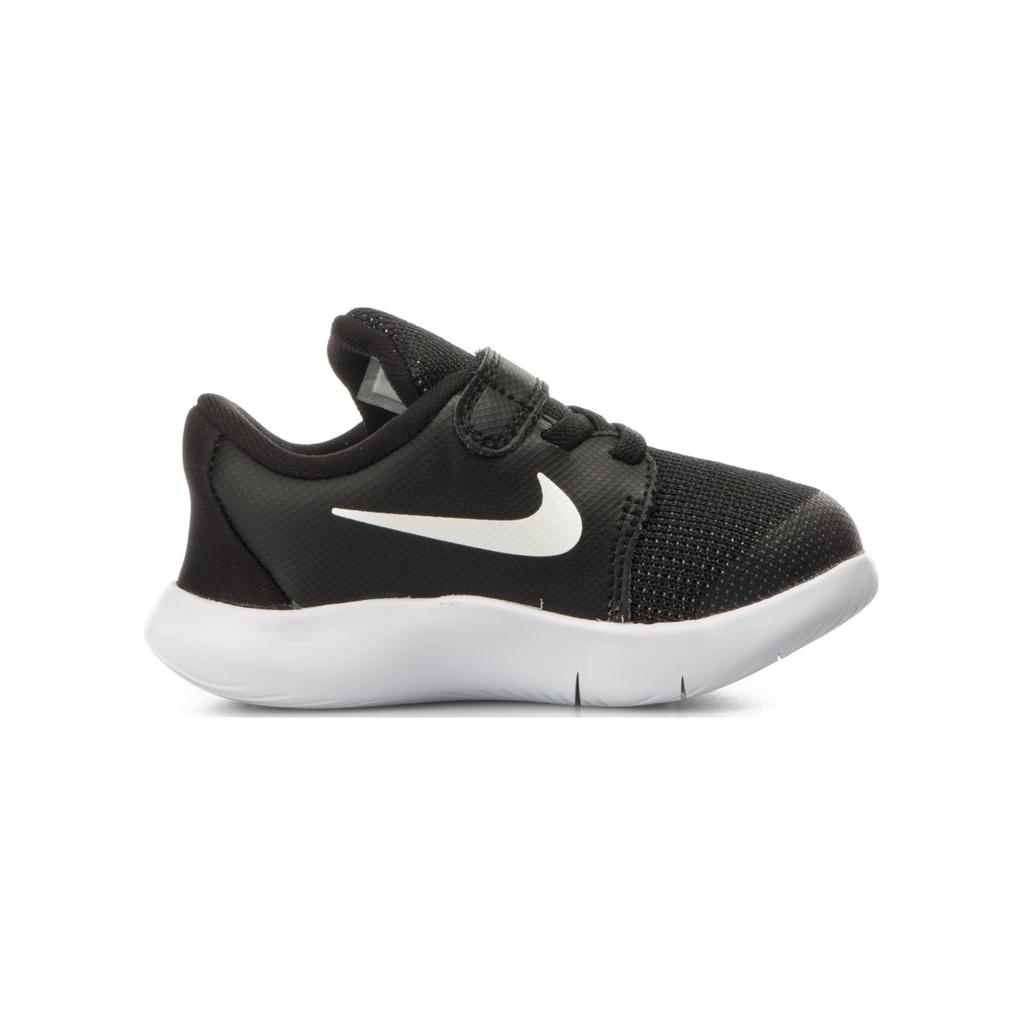 Nike Flex Contact 2 Comfortable Lightweight Slip-Resistant Shock-Absorbing Durable Breathable Low-Top Walking Shoes Baby Shoes Black White AH3445-002