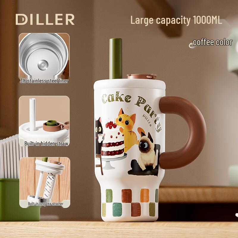 Dileber Jumbo Insulated Straw Tumbler