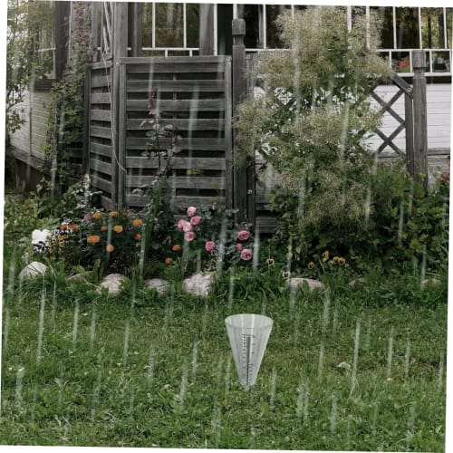 HYTROVE 1pc Rain Glass Measuring Cup Rain Gauge Meter, Meteorological Shape, Garden, Simple, Transparent Meter, Key, Rain Gauge, Measuring Cup, Upgrad