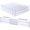 Easy Assemble Adjustable Drawer Dividers Trasparent Drawer Separators Tools  Kitchen Utensils