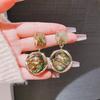 Modne Retro Diamentowe Kolczyki w Stylu Średniożytnym