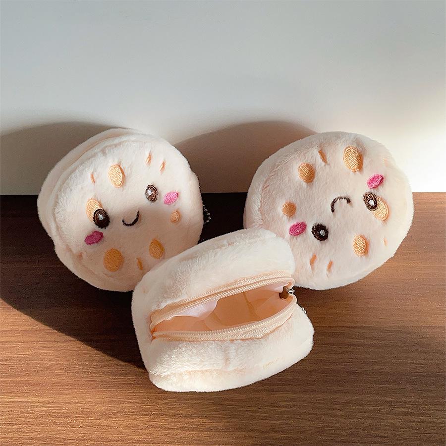 Cute Plush Lotus Root Coin Purse - Creative Embroidered Earphone Bag & Children's Gift Pendant