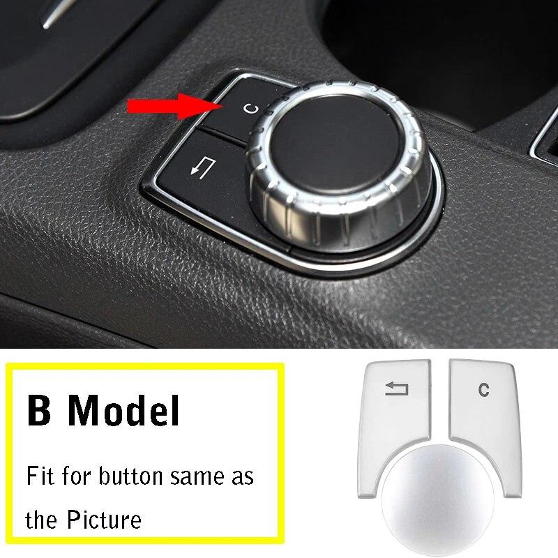 3pcs/set For Mercedes Benz A B Class CLA GLA W176 W246 C117 W117 X156 Car Multimedia Multimedia Function Button Cover Sticker