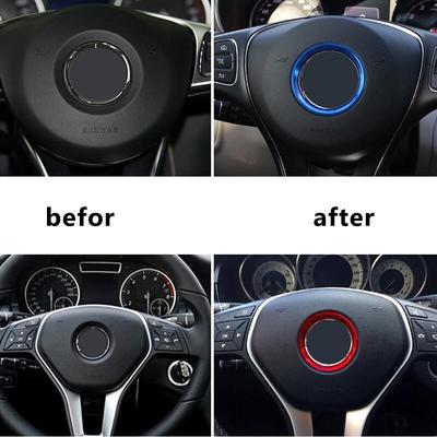 Lenkrad Mitte Emblem Dekoration Kreis Ring Abdeckung Trim Auto Innen Für B*z CE CLA GLA GLE GLC