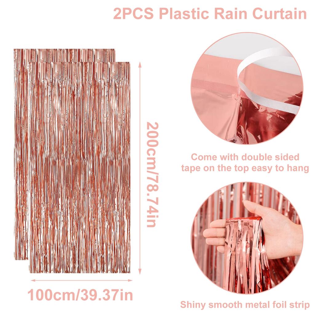 Birthday Party Wedding Decoration Backdrop Curtains Glitter Glossy Fringe Tinsel Foil Curtain Baby Shower Anniversary Wholesale