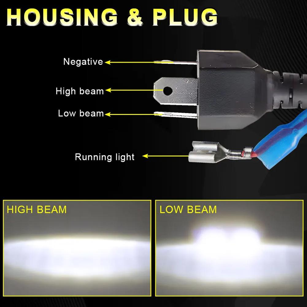 Projector 4"x6" LED Headlight H4656 H4651 LED Headlamp For Honda XR650L 1993-2013 XR250L XR650R XR400R High Low Beam & DRL