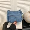 Denim Mobile Phone Bag Women's Shoulder Crossbody Bag Multi-Compartment Small Square Bag