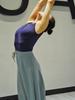 Women's Ballet-Style Yoga Jumpsuit: Open Back, Body Shaping Design for Adult Practice and Art Exams.