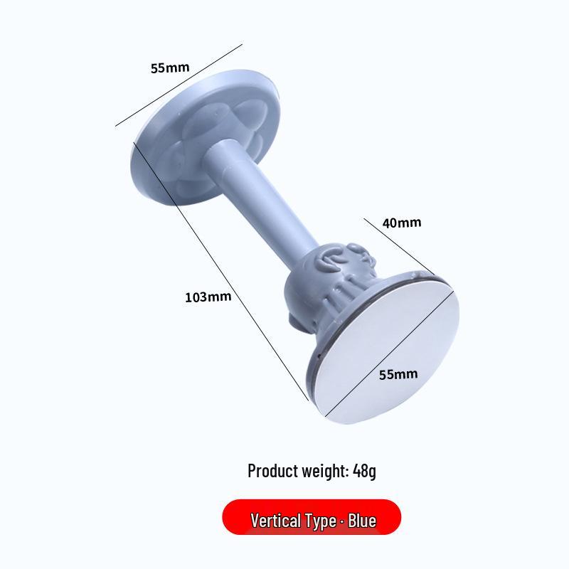 

Silent Silicone Door Stopper - Hole-Free, Anti-Collision, Suction Holder for Bedroom and Bathroom Doors