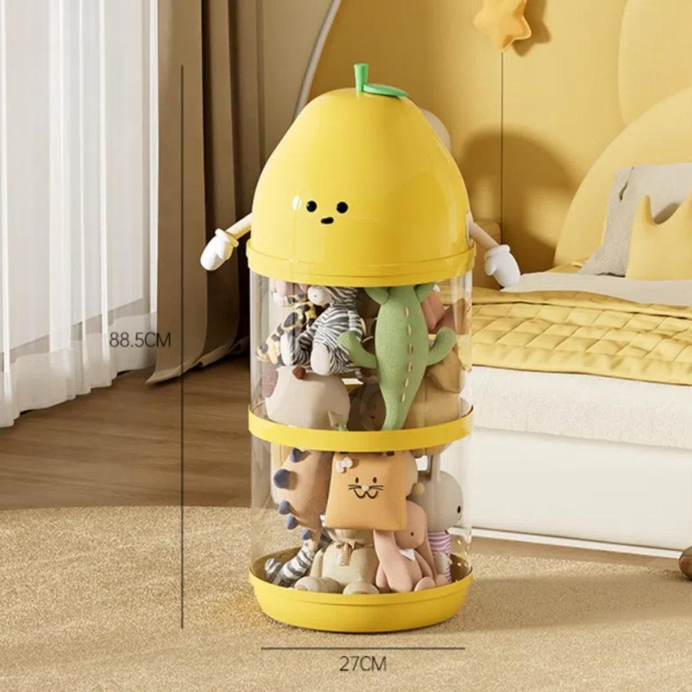 Przezroczyste Pudełko do Przechowywania Lalek Styl Kreskówkowy Tubka do Przechowywania Pluszaków Dla Dzieci