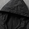 Herren Lässige Outdoor Jacke mit Kapuze im Reißverschluss-Stil, Herren Farbblock Schnelltrocknend Dünn Winddicht Und Wasserdicht Sport Windjacke