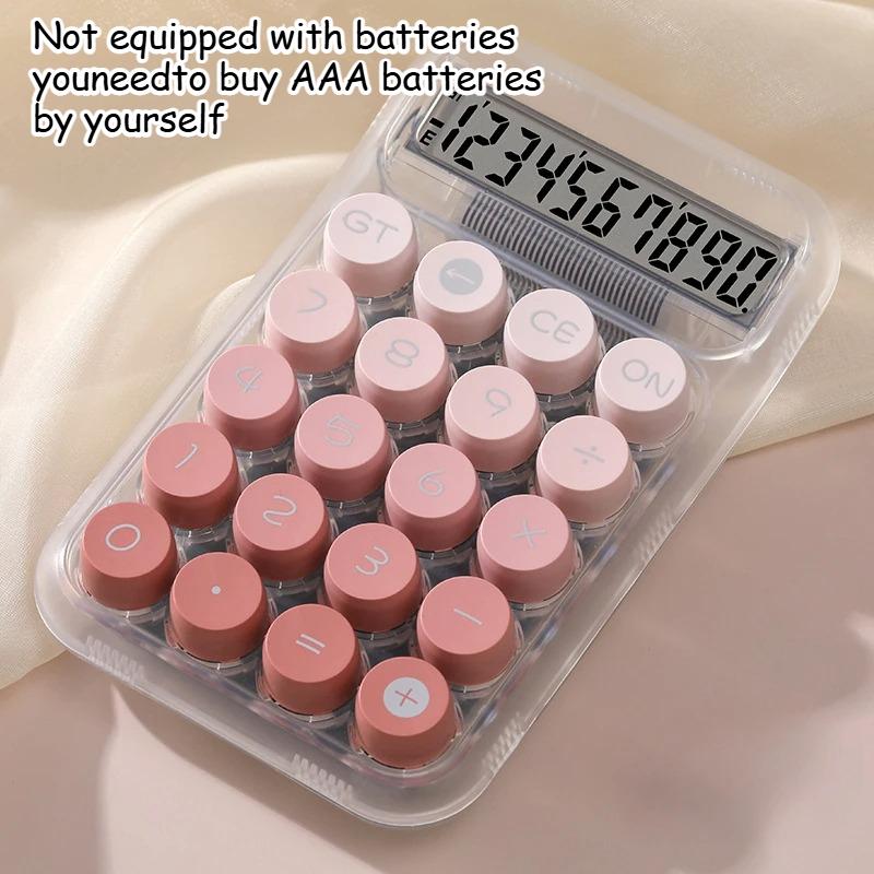 

1pc Cute Calculator Gradient 10 Bit Desktop Calculator, Suitable for Business Offices and Homes (battery Powered) рожевий