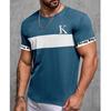 Summer Round Neck 3D King Printed Top Fashionable Casual Short Sleeved Men's T-shirts