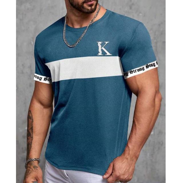 Summer Round Neck 3D King Printed Top Fashionable Casual Short Sleeved Men's T-shirts