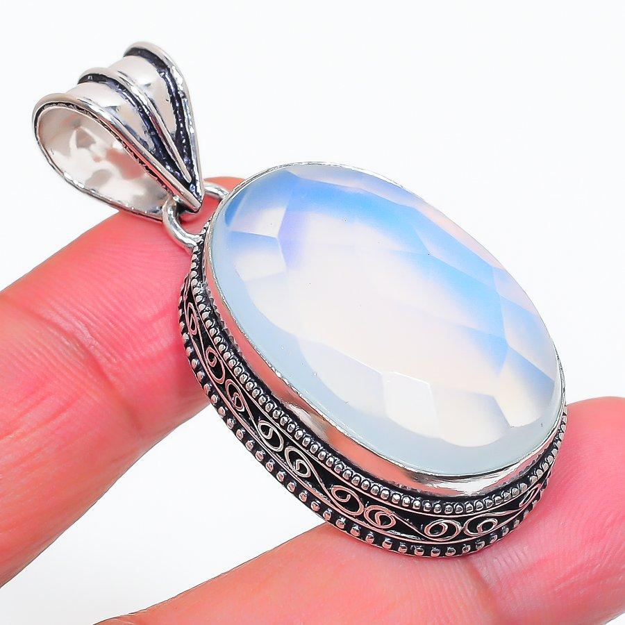 

Подвеска из натурального молочного опала из стерлингового серебра 925 пробы 1,89 дюйма y4k27