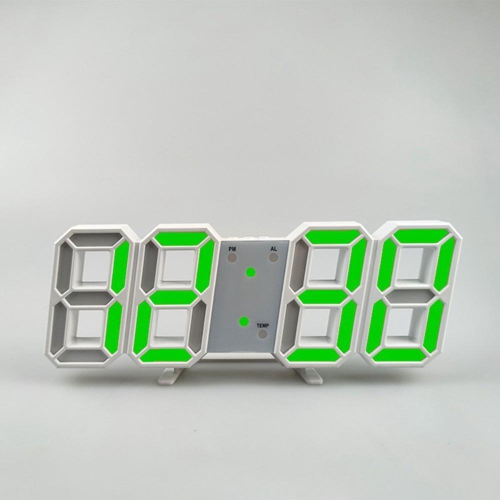 Wall-mounted Digital Desktop Clock Adjustable Luminous Mode Night Light Portable LED Clock  Desk