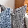 Textured Pillow Cover 18" x 18" Solid Color Throw Pillow Cover Decorative Pillow Case with Hidden Zipper for Couch Sofa Car Travel