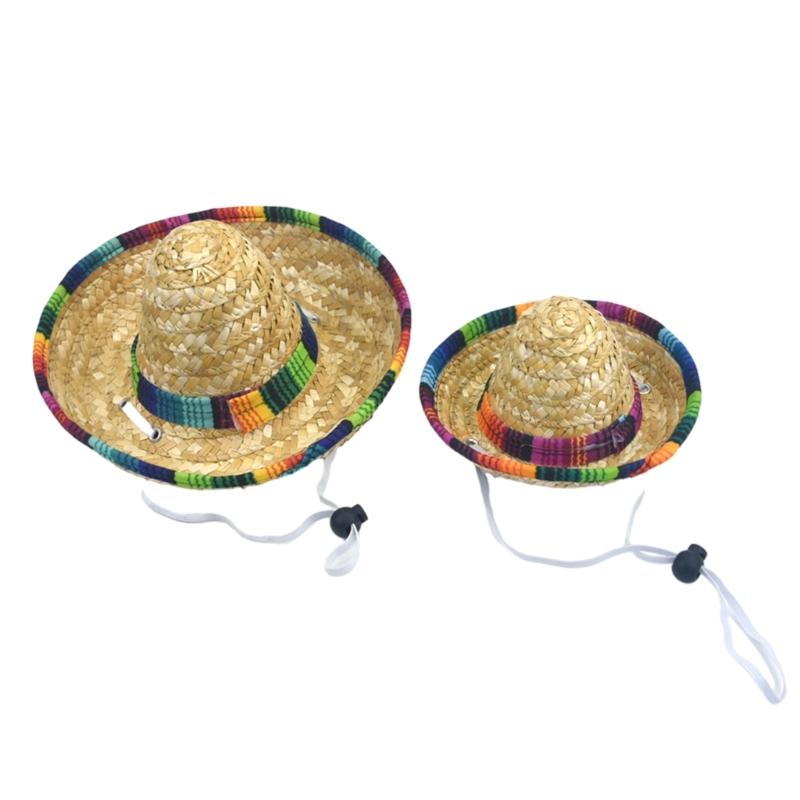 Summer Pet Visors Hat Cute Mexico Style Hat for Dogs Cat Dress Up Supplies Lovely Carnivals Outdoor Hat Pet Accessory