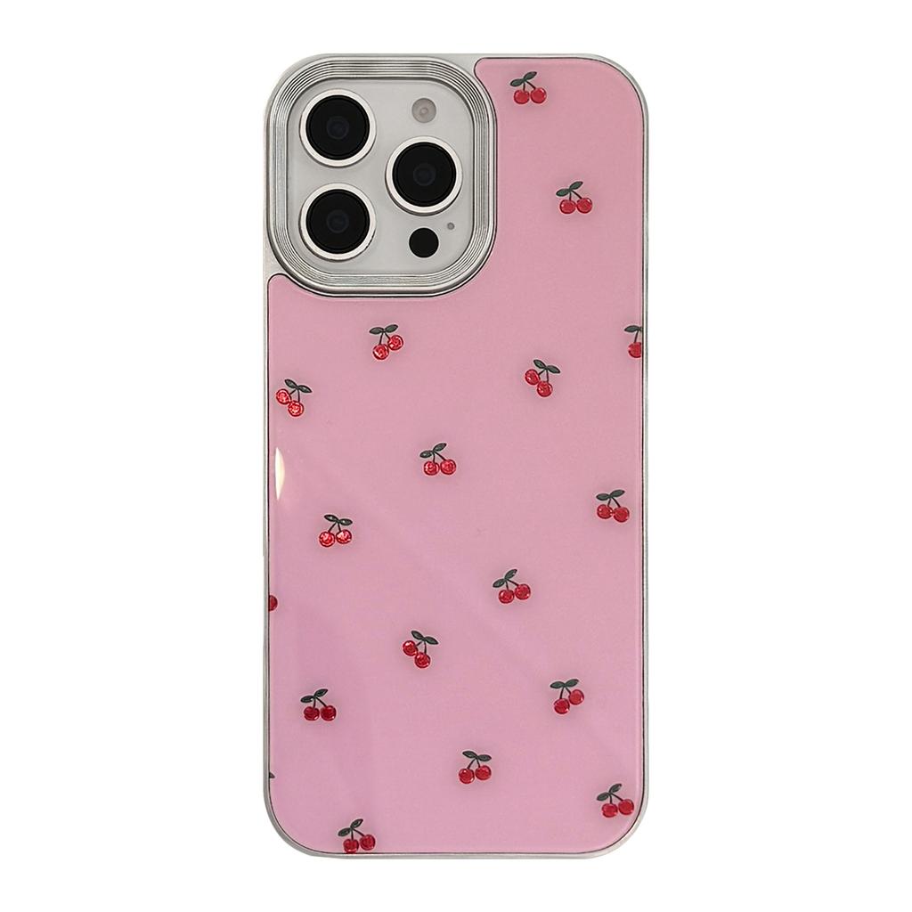Gilded Ins Cherry Full Screen Apple 16 Mobile Phone Case 16pro Max Suitable for IPhone 15 Anti Fall 14 Glass 13