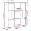 VidaXL Bibliothèque chêne fumé 89x24x101,5 cm bois d'ingénierie, étagère à livres, support de rangement, support à livres, 860404