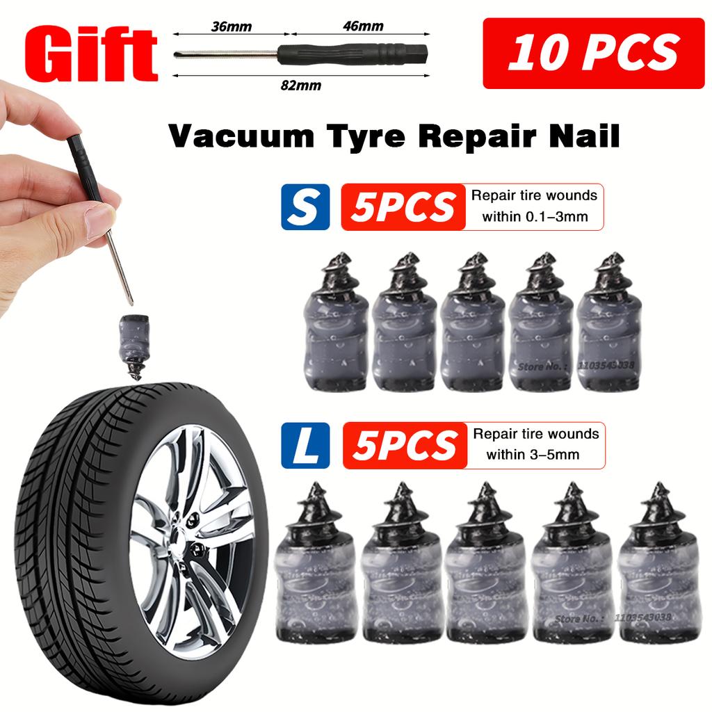 Vacuum Tyre Puncture Repair Rubber Nails Tubeless Tire Repair Screws Kit Universal for Car Motorcycle Wheel Tools