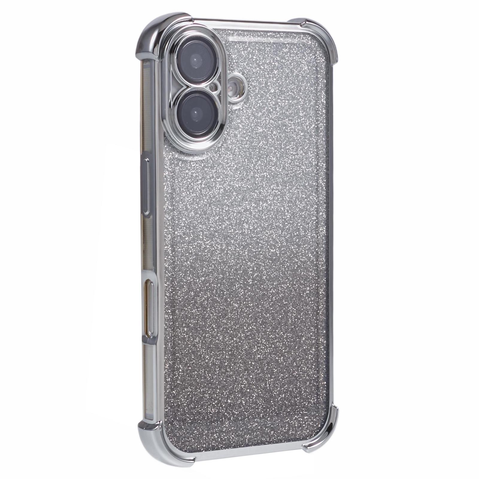 

For iPhone 16 Case Glitter TPU Phone Cover Reinforced Corners E