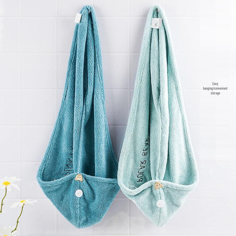 Women's Thickened Absorbent Coral Fleece Hair Cap - Bath and Shampoo Towel Headscarf