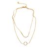 Retro Style Gold-Plated Stainless Steel Combination Necklace Multi-Layer Clavicle Chain Titanium Steel Necklace