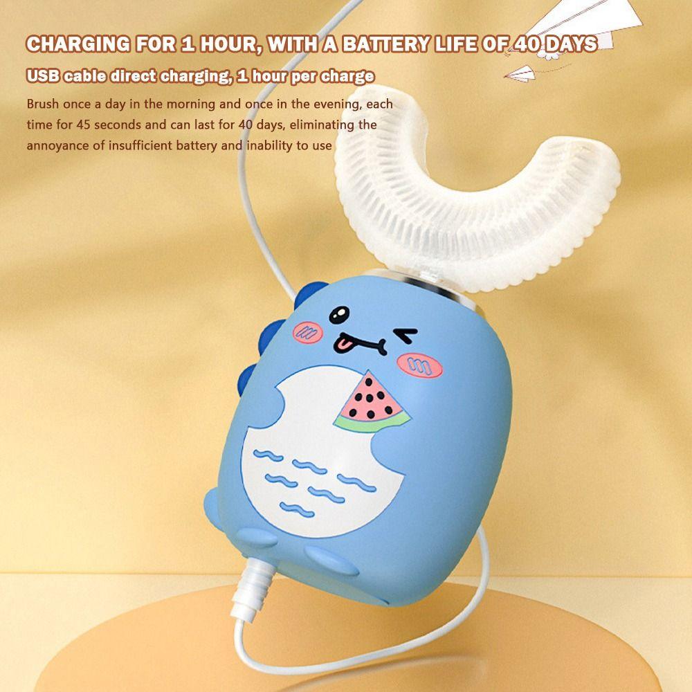 Degree Cleaning Children Tooth Brush U-shaped Baby Toothbrush Sonic Toothbrush Toothbrushing Tools