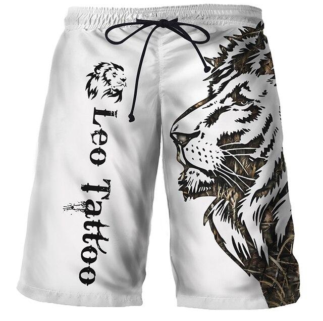 2022 sommer männer Casual Anzug Mode 2 Stück Set 3D Gedruckt Löwe Kurzarm T-Shirt Shorts Anzug Sportswear Casual shorts