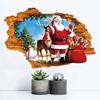 1 pièce Fenêtre de Chambre Nuit de Noël Art Père Noël Traîneau Cerf Stickers Muraux pour Décorations de Maison Cadeau Noël Nouvel An Papier Peint