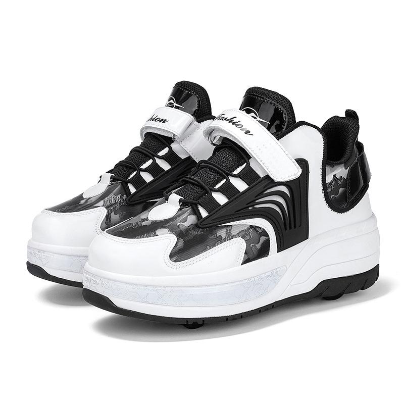 Laufende Schuhe Vierräder Ohne Lichter Studentenversion 6-15 Jahre Alte Jungen Verformbare Sportschuhe Mädchen Hochwertige Rollschuhe Winter