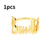 1/5PCS Fashion Letter Napkin Ring New Gold Silver Bismillah Napkin Rings Western Restaurant Hotel Wedding Party Home Decoration