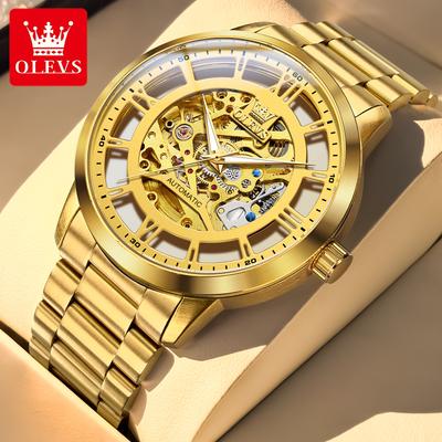 Heren Automatisch Horloge Mode Waterdicht Mechanisch Horloge Voor Mannen Topmerk Lichtgevend Origineel Hol Luxe Handklok
