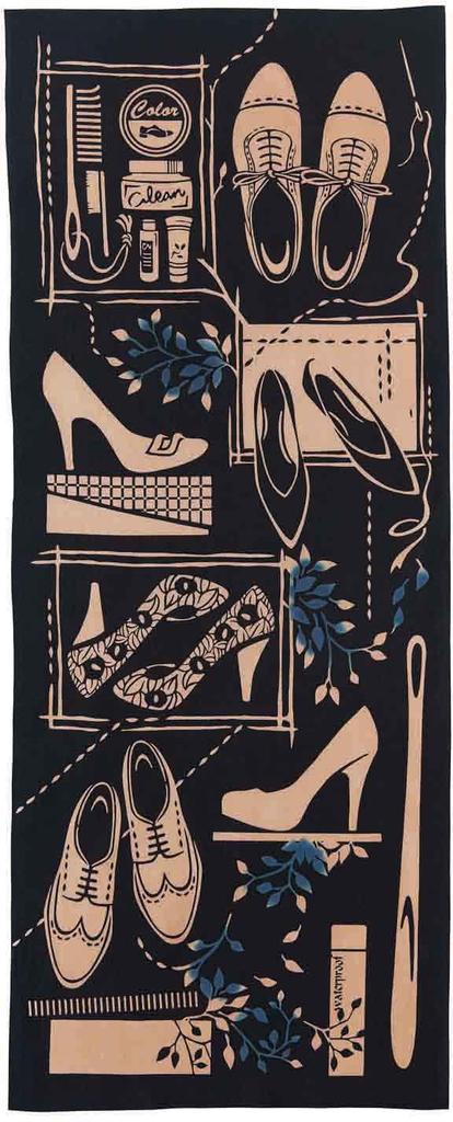 Kenema Tenugui Dyed Hand Shoes 36 x 90cm Towel, Romantic, Repair,