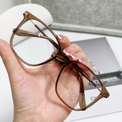 Tr90 Glasses Frame Trend Plain Glasses Frame Flat Glasses Retro Anti-Blue Glasses Women 01283