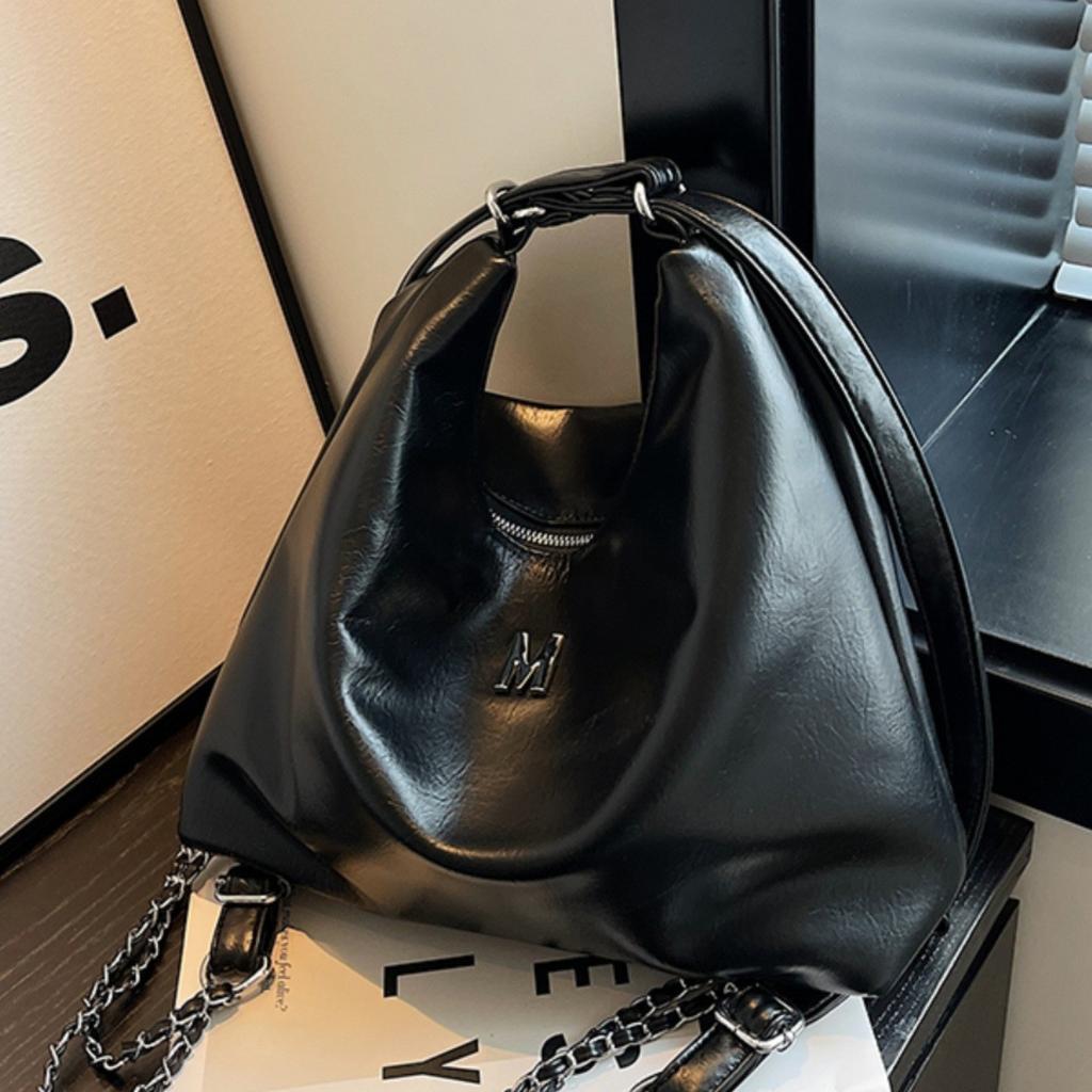 Backpack bag New women's bag Versatile shoulder bucket bag Fashion large-capacity bag Tote bag Chain bag