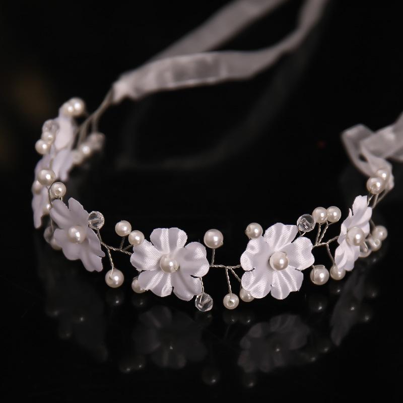 Tuanming Minimalist Pearl Flower Hairband for Updo or Dress-Up