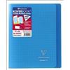 Sešit šitý Koverbook 17x22cm 96 stran velký linkovaný průhledný modrý obal