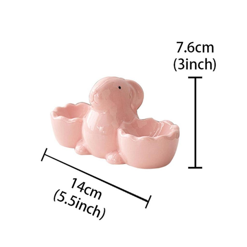 Ceramic Egg Cup Bunny Egg Stand for Home Decor Lunch Easter Decoration