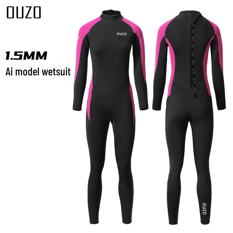 OUZO 1.5mm Women's Long Sleeve One-Piece Wetsuit