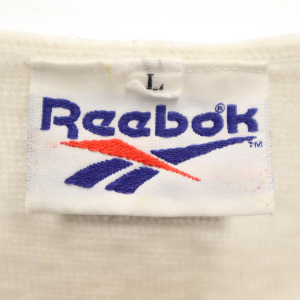 Reebok 90er Jahre Altes Französisches Ärmel Sweatshirt T-Shirt L grau Damen Gebraucht