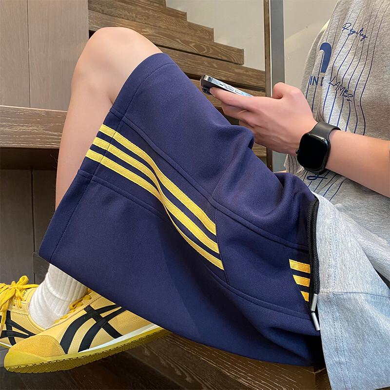 VUUG Men s American Style Striped Sweat Shorts M